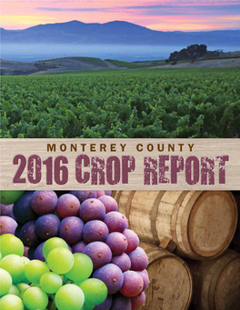 2016 Monterey County Crop Report That Is Prepared Agricultural Programs Biologist Pursuant to the Provisions of Section 2279 of the California Food & Agriculture Code