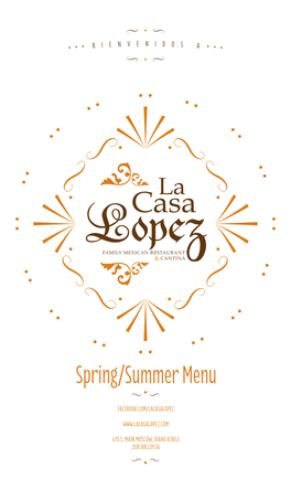 Spring/Summer Menu