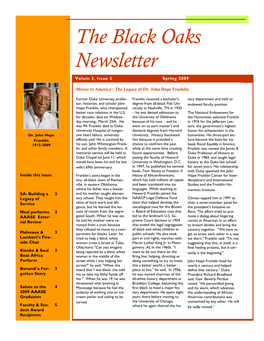 The Black Oaks Newsletter