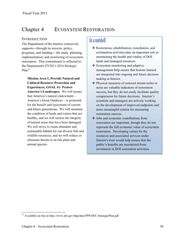 Chapter 4 ECOSYSTEM RESTORATION