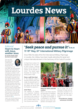 Lourdes News #37 APRIL 2019 • the JOURNAL of GRACES