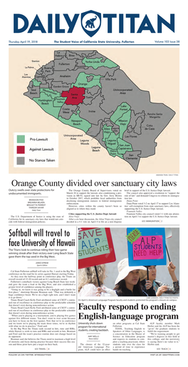 Orange County Divided Over Sanctuary City Laws Softball