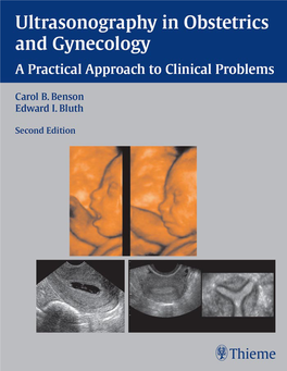 Ultrasonography in Obstetrics and Gynecology a Practical Approach to Clinical Problems Second Edition