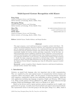 Multi-Layered Gesture Recognition with Kinect