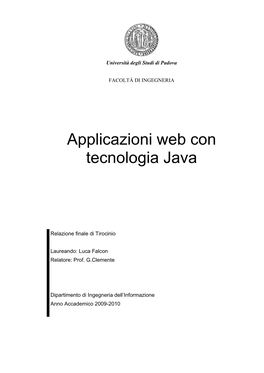 Applicazioni Web Con Tecnologia Java