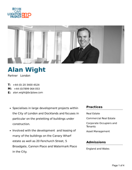 Alan Wight Partner London