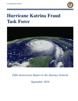 A Progress Report to the Attorney General September 2010