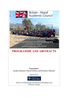 Programme and Abstracts