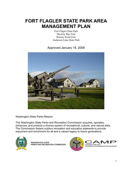 FORT FLAGLER STATE PARK AREA MANAGEMENT PLAN Fort Flagler State Park Mystery Bay Unit Kinney Point Unit Anderson Lake State Park