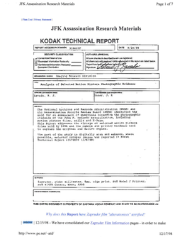 JFK Assassination Research Materials� Page 1 of 7