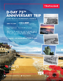D-Day 75Th Anniversary Trip Juno Beach, Normandy, France