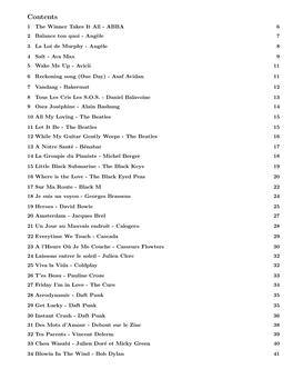 Contents 1 the Winner Takes It All - ABBA 6 2 Balance Ton Quoi - Ang`Ele 7 3 La Loi De Murphy - Ang`Ele 8 4 Salt - Ava Max 9 5 Wake Me up - Avicii 11