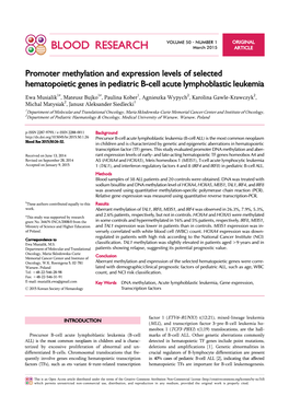 BLOOD RESEARCH March 2015 ARTICLE