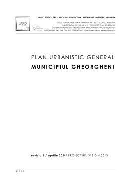 Plan Urbanistic General Municipiul Gheorgheni Regulament Local De Urbanism