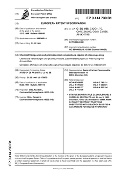 Chemical Compounds and Pharmaceutical Compositions