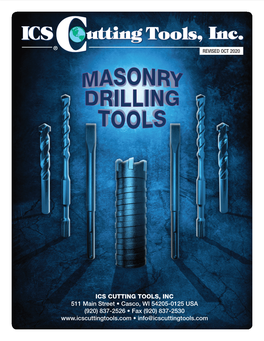 ICS Masonry Drill Tools Catalog