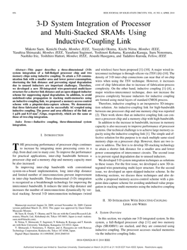 3-D System Integration of Processor and Multi-Stacked Srams Using