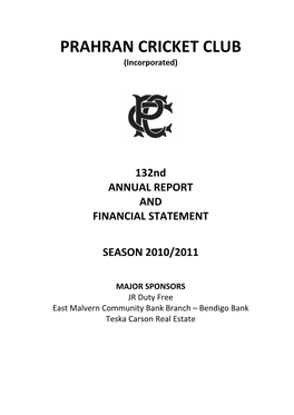 Annual Report and Financial Statement