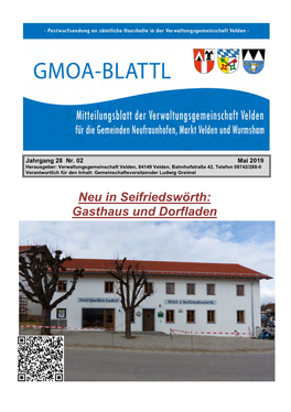 Neu in Seifriedswörth: Gasthaus Und Dorfladen