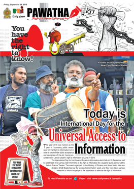 Sri Lankan Right to Information