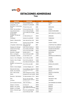 ESTACIONES ADHERIDAS Twyp