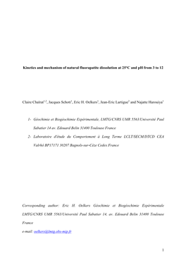 Kinetic and Mechanism of Fluorapatite Dissolution