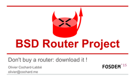 BSD Router Project