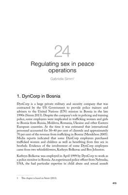 Regulating Sex in Peace Operations Gabrielle Simm1