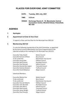 Agenda Frontsheet PDF 200 KB