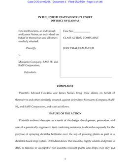 Hawkins Et Al. V. Monsanto Company Et