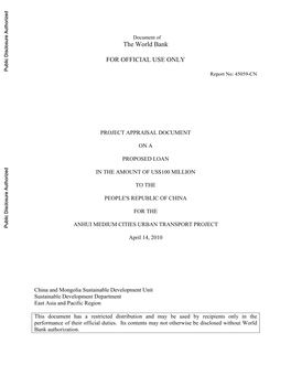 World Bank Document