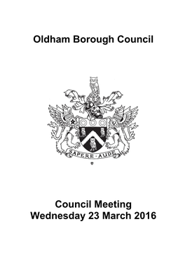 (Public Pack)Agenda Document for Council, 23/03/2016 18:00