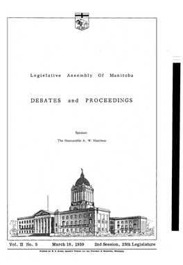 DEBATES and PROCEEDINGS