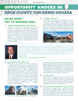 KNOX COUNTY, VINCENNES INDIANA Futaba Indiana of America Rainbow Beach Aquatic Center JFS Milling, Inc