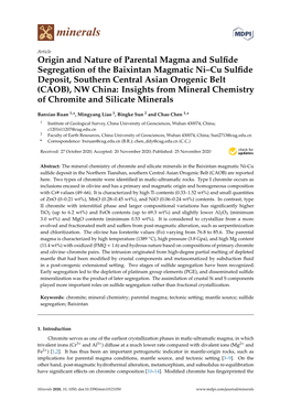 Origin and Nature of Parental Magma and Sulfide Segregation Of