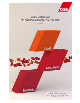 Geschäftsbericht Des Deutschen Gewerkschaftsbundes (DGB)