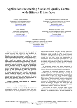 Applications in Teaching Statistical Quality Control with Different R Interfaces