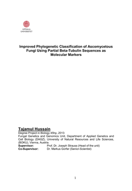 Bioinformatics and Phylogenetics of Fungi