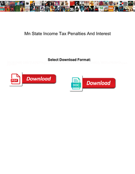 Mn State Income Tax Penalties and Interest