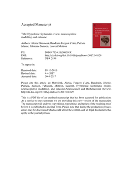 Hyperlexia: Systematic Review, Neurocognitive Modelling, and Outcome