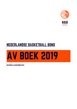 AV BOEK 2019 | 30 NOVEMBER 2019 Inhoud