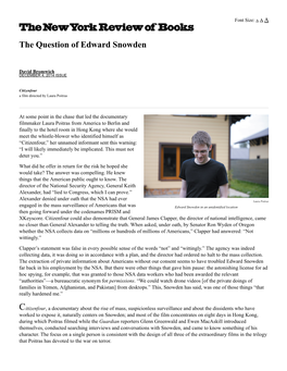 The Question of Edward Snowden