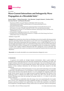 Wave-Current Interactions and Infragravity Wave Propagation at a Microtidal Inlet †