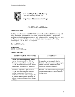 COMD3562: UX and UI Design