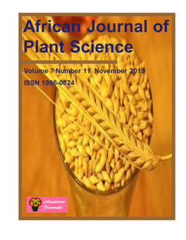 African Journal of Plant Science