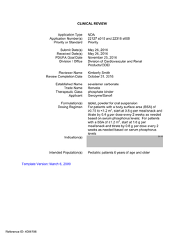 22127 S015 and 22318 S008 Priority Or Standard Priority Submit Date(S