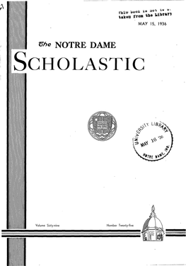 Notre Dame Scholastic, Vol. 69, No. 25