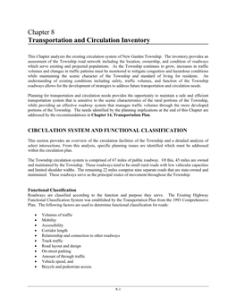 Chapter 8 Transportation and Circulation Inventory