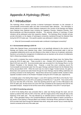 Commonwealth Environmental Water Office Long Term Intervention Monitoring Project Junction of the Warrego and Darling Rivers Selected Area – 2014-15 Evaluation Report