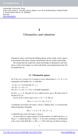 Ultrametrics and Valuations